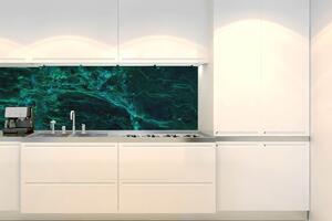 DIMEX | Fototapeta do kuchyně Tmavě zelená mramorová textura KI-180-281 | 180 x 60 cm | zelená
