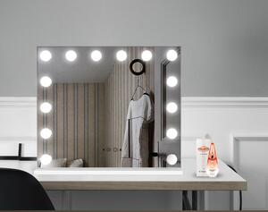 Hollywood zrcadlo s LED žárovkami a MDF základnou bílé