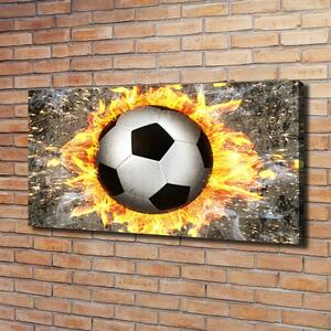 Foto obraz na plátně Hořící fotbalový míč oc-73632550