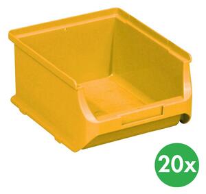 Plastové boxy PLUS 2B, 137 x 160 x 82 mm, žluté, 20 ks