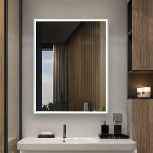 Nemlžící koupelnové zrcadlo s LED osvětlením 90x70 cm KZ4