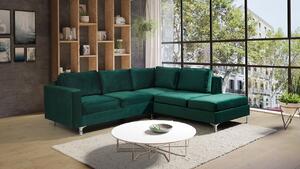 Rohová sedací souprava Nemezy Velvet, Barva: Tiffany 10, Strana: pravá 5902928139570