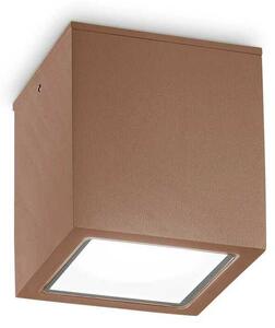Venkovní stropní přisazené svítidlo Ideal Lux TECHO PL1 SMALL COFEE 251592 GU10 1x20W IP54 9cm hnědé