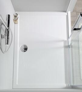 POLYSAN KARIA sprchová vanička 90x80 cm, litý mramor, bez nožiček