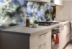 DIMEX | Fototapeta do kuchyně Hluboký vesmír KI-180-239 | 180 x 60 cm | bílá, černá, modrá