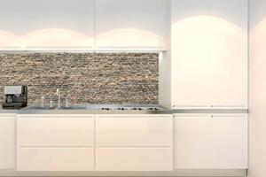 DIMEX | Fototapeta do kuchyně Stará cihlová zeď KI-180-254 | 180 x 60 cm | hnědá, béžová, šedá
