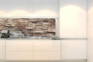 DIMEX | Fototapeta do kuchyně Kamenná stěna KI-180-253 | 180 x 60 cm | hnědá, béžová