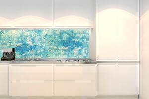 DIMEX | Fototapeta do kuchyně Modrá betonová zeď KI-180-272 | 180 x 60 cm | modrá