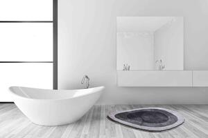 GRUND Koupelnová předložka LAKE šedo-stříbrná Rozměr: 60x90 cm