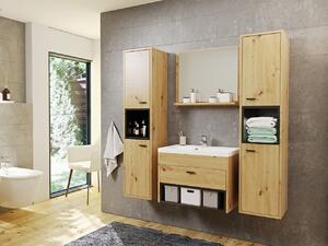 Koupelnový nábytek Olier II, Barva: dub artisan + dub artisan + černý mat, Sifon k umyvadlu: ne, Umyvadlo: ne, Baterie: bez baterie 5903211004438