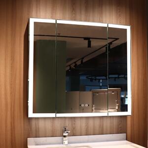 Koupelnová skříňka třídveřová se zrcadlem a LED osvětlením KS3