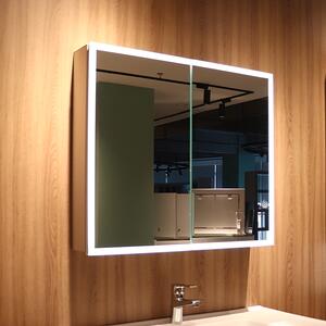 Koupelnová skříňka dvoudveřová se zrcadlem a LED osvětlením KS2