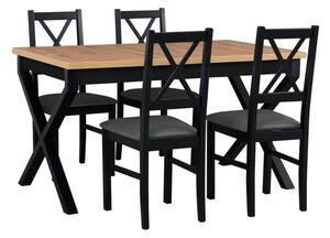 Jídelní stůl IKON 1 + deska stolu ořech, nohy stolu / podstava černá