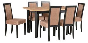 Jídelní stůl IKON 5 + deska stolu ořech, nohy stolu / podstava černá
