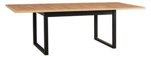 Jídelní stůl IKON 3 L + deska stolu wotan, nohy stolu černá