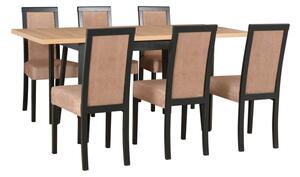 Jídelní stůl IKON 5 + deska stolu ořech, nohy stolu / podstava černá