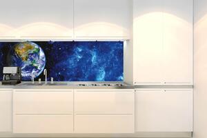 DIMEX | Fototapeta do kuchyně Zeměkoule KI-180-230 | 180 x 60 cm | modrá, zelená, bílá