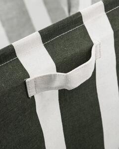 Úložný textilní koš Wide Green Stripes