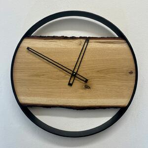 Dřevěné hodiny průměr 40 cm - dub