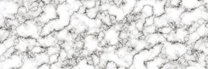 DIMEX | Fototapeta do kuchyně Bílý mramorový vzor KI-180-278 | 180 x 60 cm | černobílá