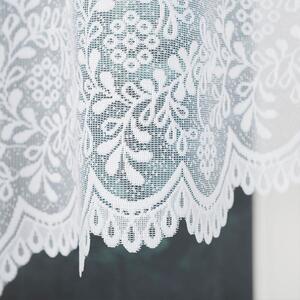 Bílá žakárová záclona KAROLINA 300x120 cm