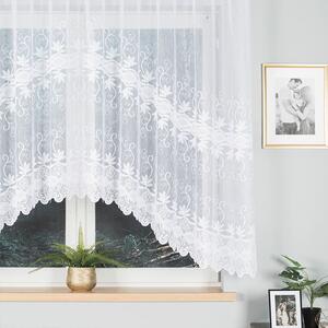 Bílá žakárová záclona JOVITA 300x150 cm