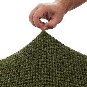 Super strečové potahy NIAGARA zelená taburet (40 - 60 cm)