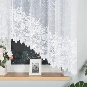 Bílá žakárová záclona DEMETRIA 300x160 cm
