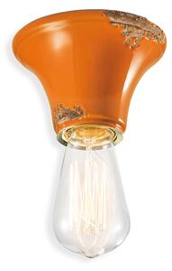Ferroluce Stropní retro svítidlo VINTAGE, Ø 12,5 cm, 1xE27 Barva: Oranžová