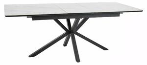 Signal Rozkládací jídelní stůl Logan 160/200 cm keramika bílý mramor/černý