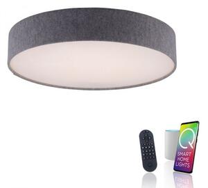 Paul Neuhaus Smart LED stropní svítidlo Q-Kiara ⌀ 58cm, 2700-5000K Barva: Šedá