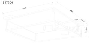 Globo 15477D1 - Stropní svítidlo HAGAR 3xE27/60W/230V