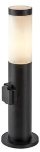 Rabalux 77194 - Venkovní lampa se zásuvkou BLACK TORCH 1xE27/25W/230V IP44