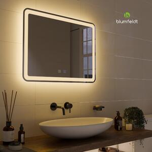 Blumfeldt Caledonian, LED koupelnové zrcadlo, IP44 LED-design, 3 teploty barev, 50 x 70 cm, stmívatelné, funkce proti zamlžování, dotykové tlačítko