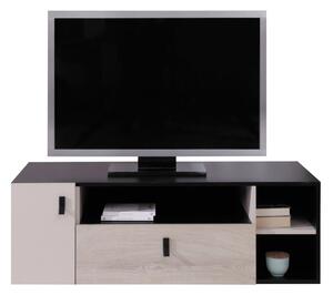 Televizní skříňka Legimi LG10, Barva: černý / dub + béžový 5903211039812