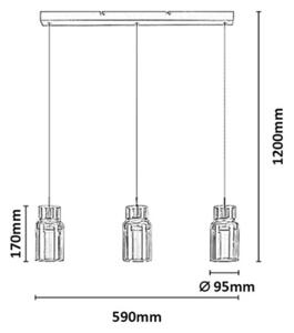 Rabalux 72036 - LED Lustr na lanku ZAYEN LED/27W/230V 3000K zlatá