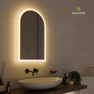 Blumfeldt Caledonian, LED koupelnové zrcadlo, IP44 LED-design, 3 teploty barev, 45 x 80 cm, stmívatelné, funkce proti zamlžování, dotykové tlačítko