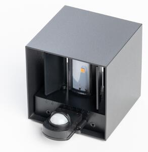 BRILAGI - LED Venkovní nástěnné svítidlo se senzorem CUBE LED/6W/230V antracit