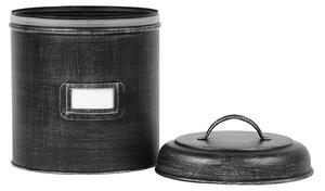 LABEL51 Dóza Storage boxes and baskets Opbergblik - Black - Metal - M - 14x14x20 cm