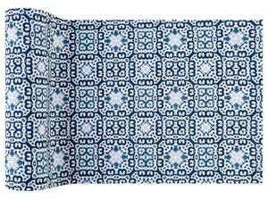 LIVARNO home Ubrus / Běhoun (130 x 170 cm, běhoun, vzor/modrá/bílá) (100374390005)