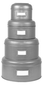 Úložné boxy a koše - antická šedá - kov - XL - 25x25x13 cm