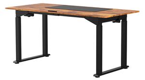 Elektricky výškově nastavitelný stůl UPLIFT — 160 cm, hnědá / černá