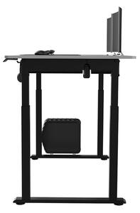 Elektricky výškově nastavitelný stůl UPLIFT — 160 cm, bílá / černá