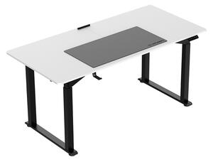 Elektricky výškově nastavitelný stůl UPLIFT — 160 cm, bílá / černá