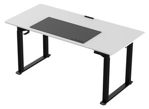 Elektricky výškově nastavitelný stůl UPLIFT — 160 cm, bílá / černá