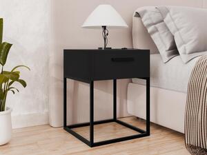 Noční stolek Cypis 3, Barva: černá / artisan Mirjan24 5903211336409