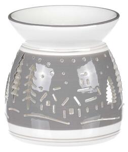 Autronic Aromalampa porcelánová s vánočním motivem, šedá
