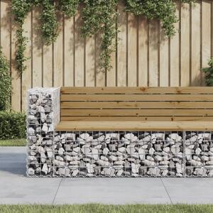 Zahradní lavice gabionový design 122x71x65,5 cm borové dřevo