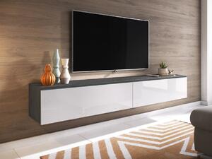 TV stolek Dlone 180, Barva: matera / bílý lesk, Osvětlení: bez osvětlení 5903211072734