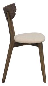 Rowico Béžová židle Ami s hnědými dubovými nohami